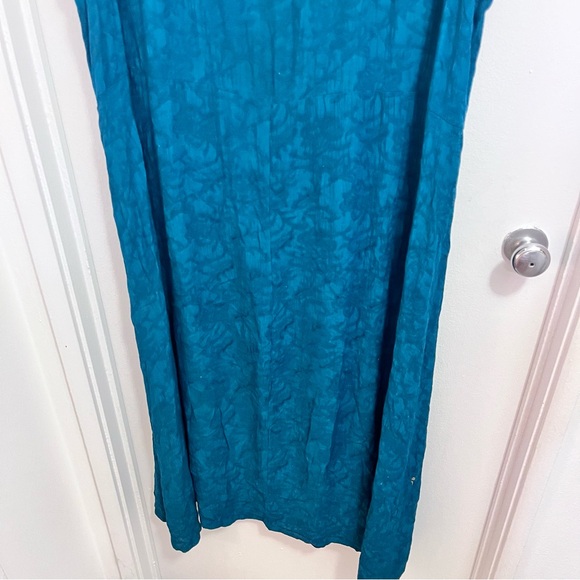 Vintage Plus Size "More Jazz" Teal Rayon Boho Sundress - Picture 7 of 7